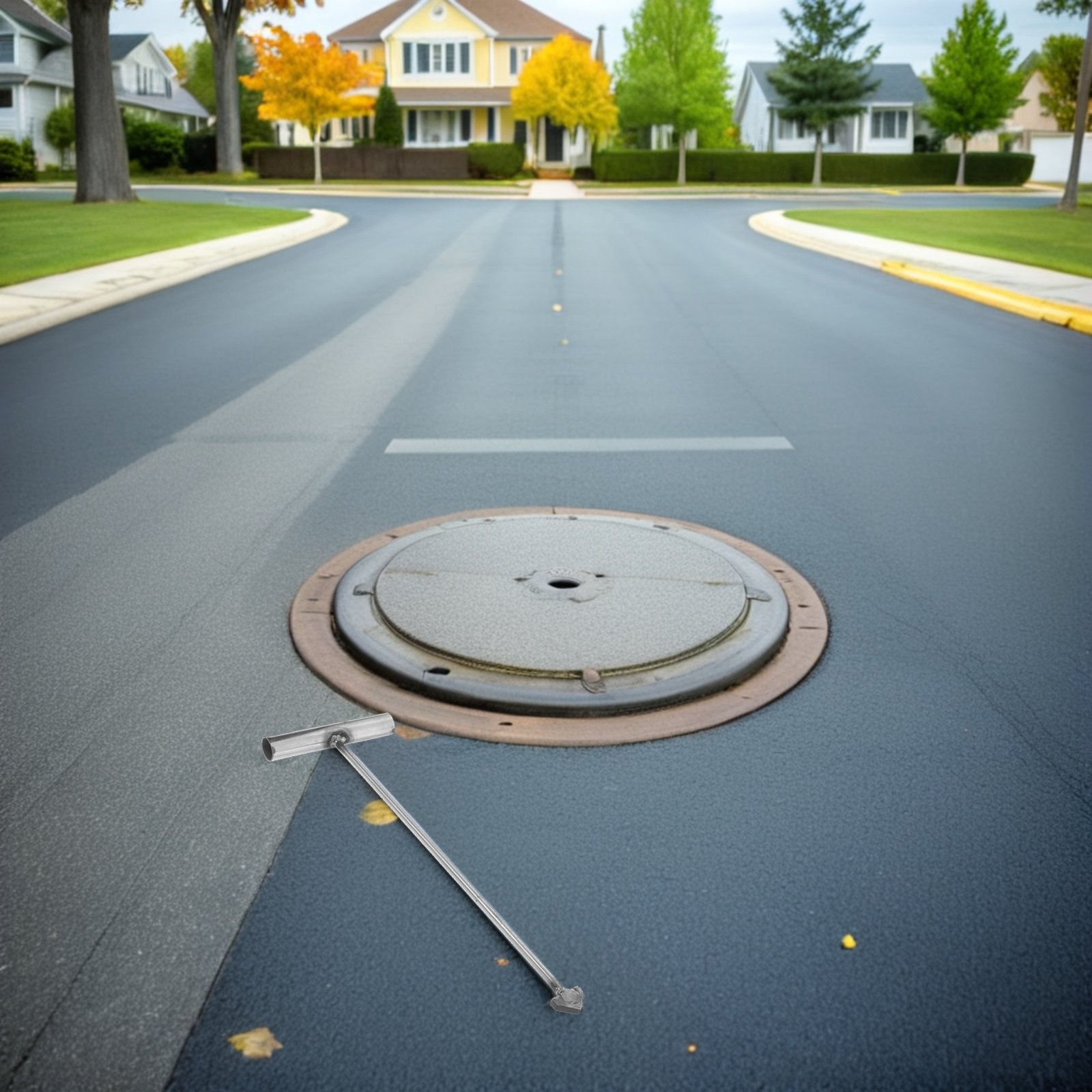 Manhole Cover Lifting - RVS putdekselhaak T-vormig zwaarlast hefwerktuig voor