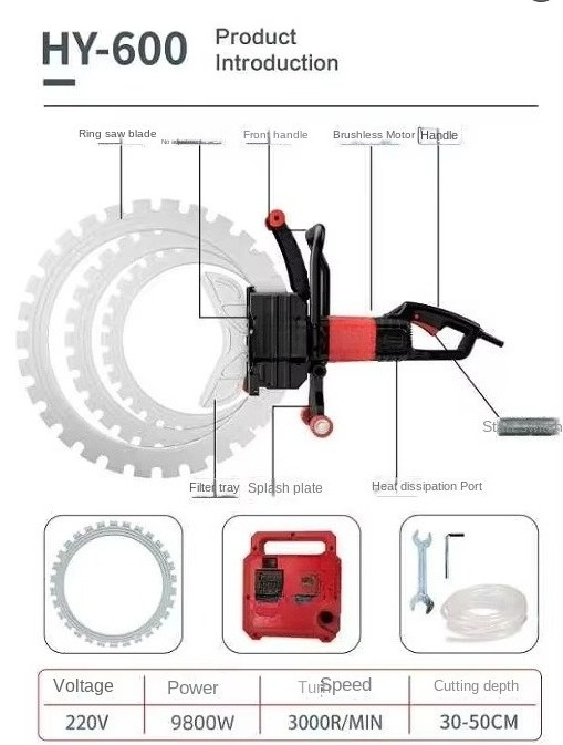 Hoogfrequente stofvrije cirkel - Electric Concrete Cutter recensie en prijs